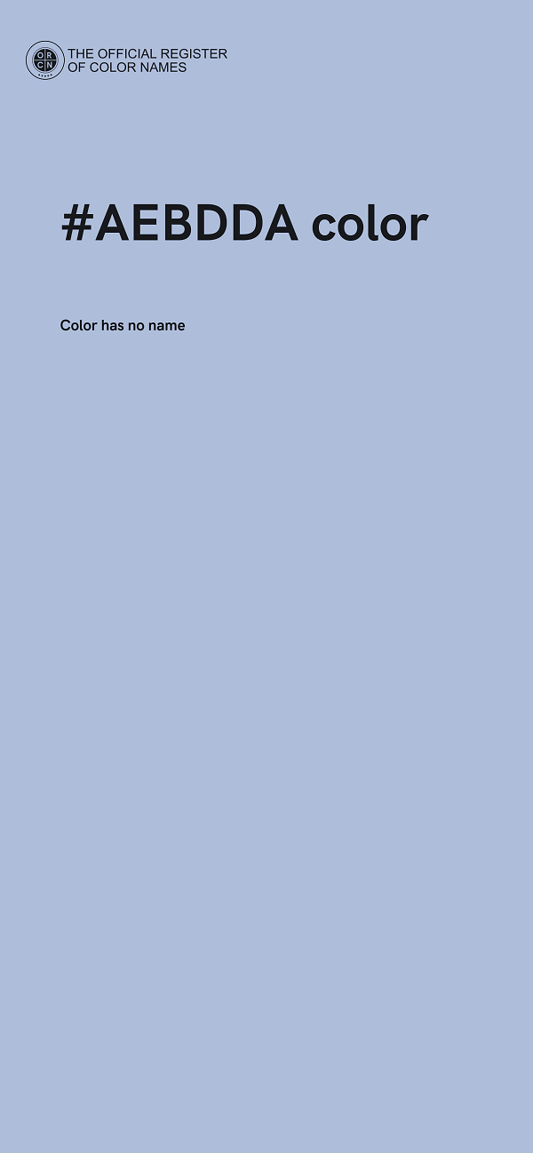 #AEBDDA color image