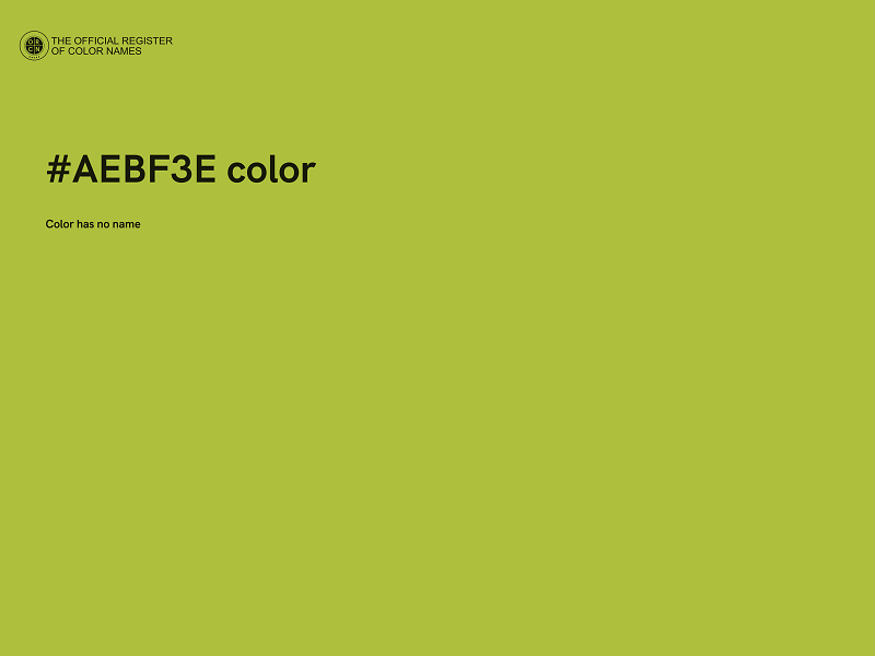 #AEBF3E color image