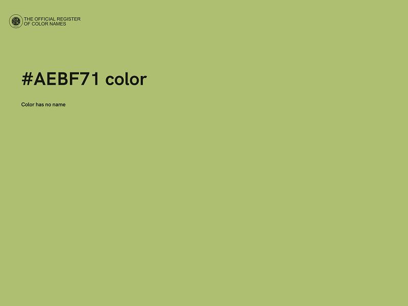 #AEBF71 color image