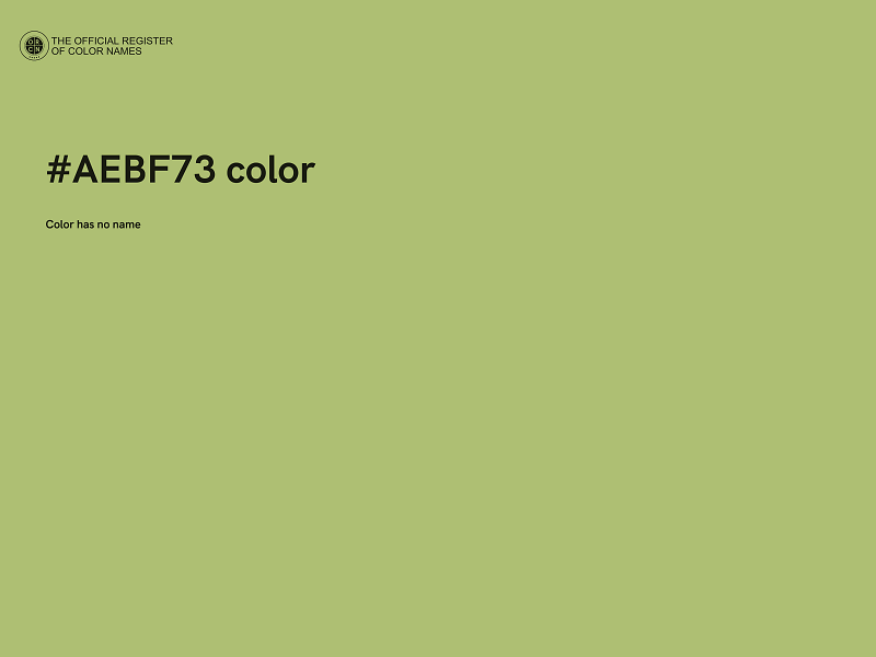 #AEBF73 color image