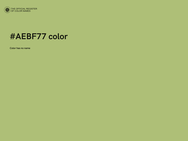 #AEBF77 color image