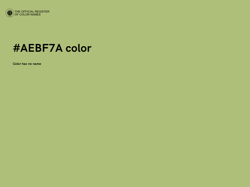 #AEBF7A color image