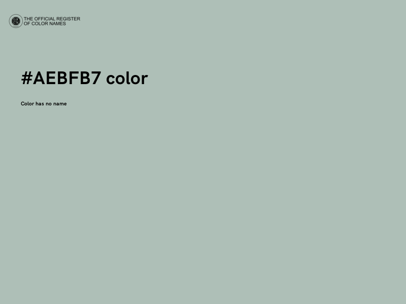#AEBFB7 color image