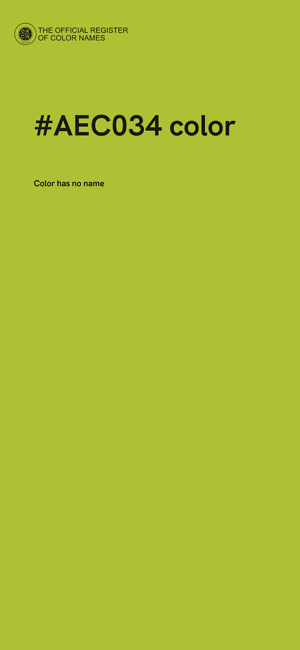 #AEC034 color image