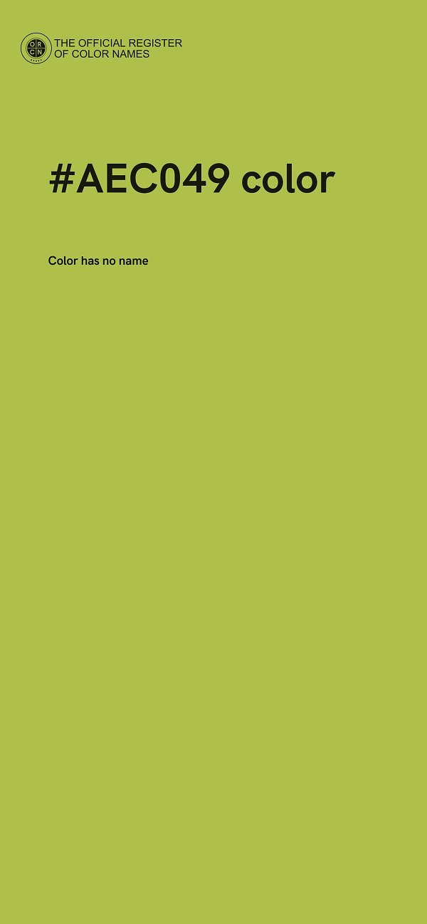 #AEC049 color image