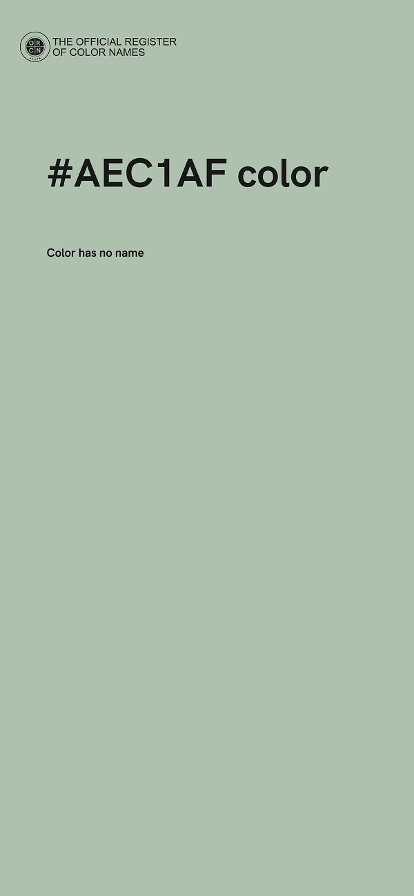 #AEC1AF color image