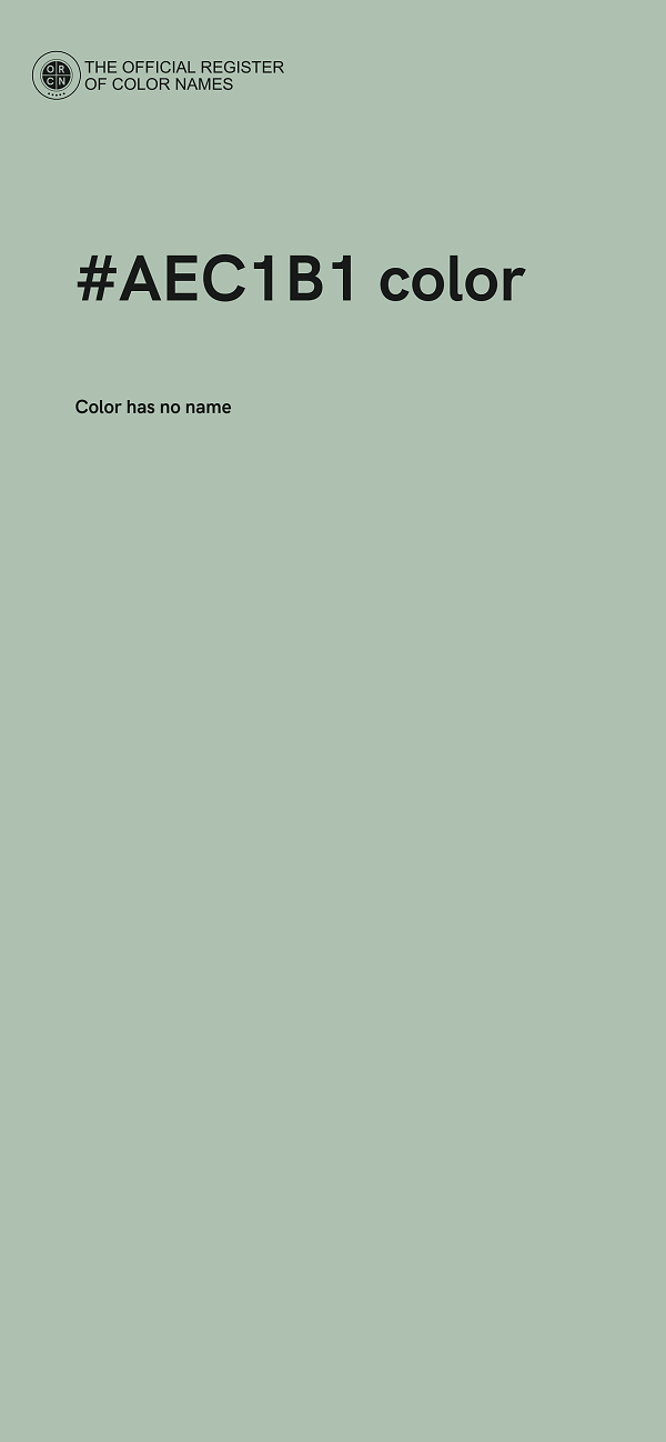 #AEC1B1 color image