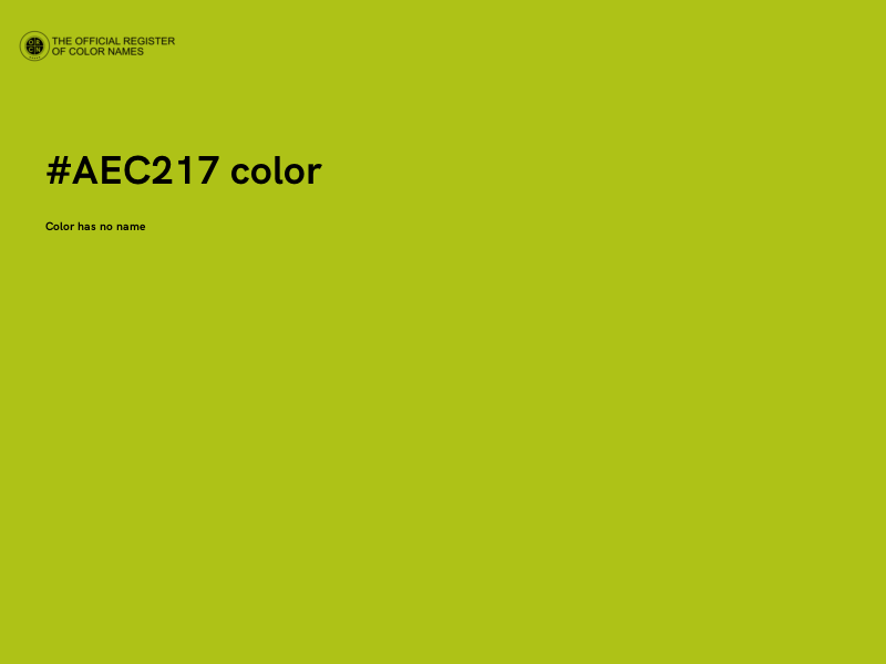 #AEC217 color image