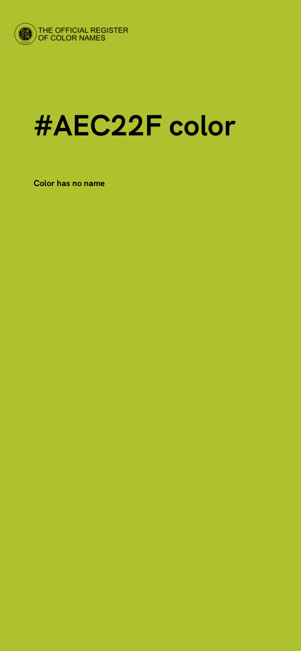 #AEC22F color image