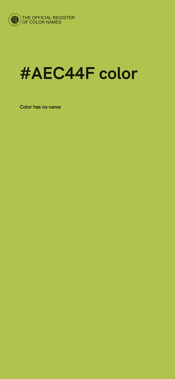 #AEC44F color image