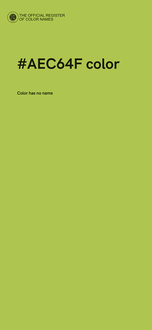#AEC64F color image