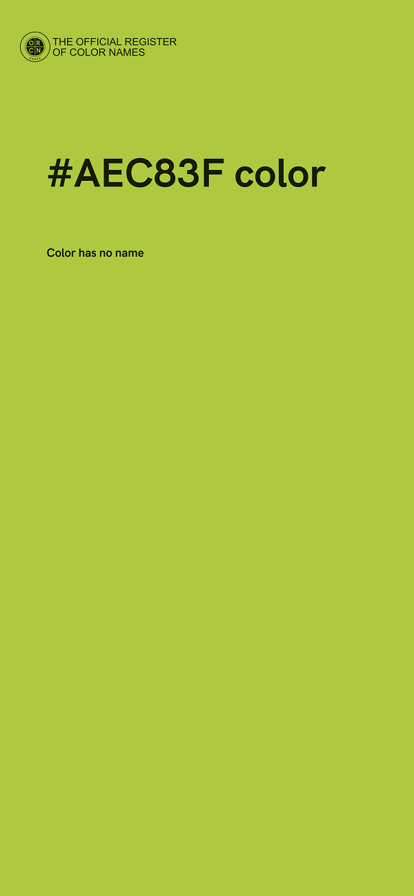 #AEC83F color image