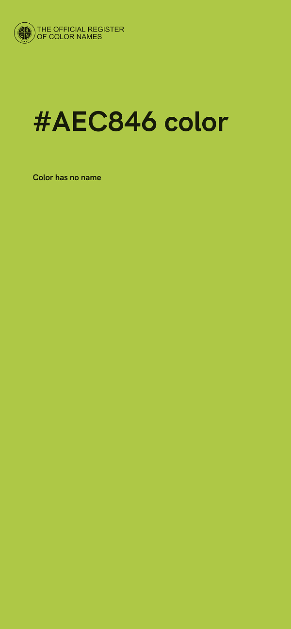 #AEC846 color image