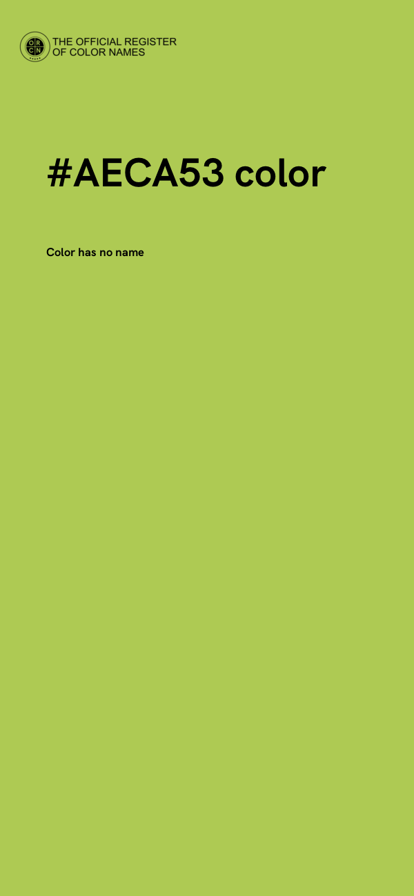 #AECA53 color image