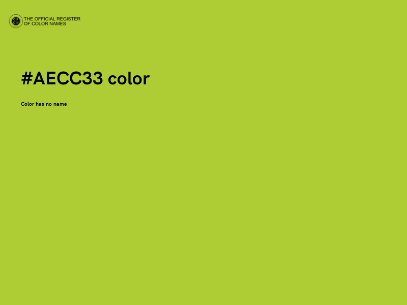 #AECC33 color image