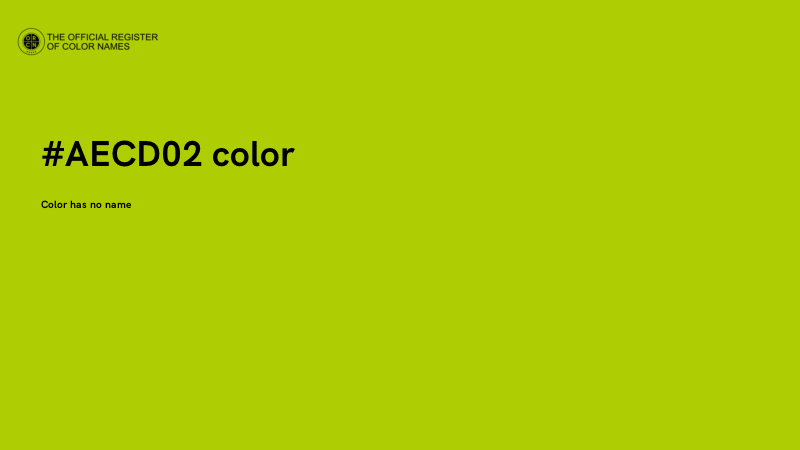 #AECD02 color image