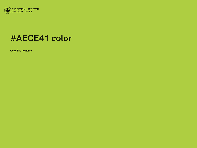 #AECE41 color image