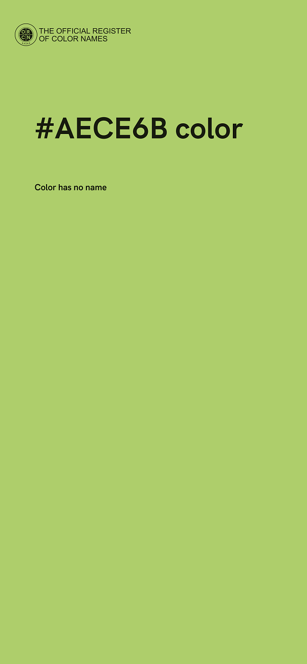 #AECE6B color image
