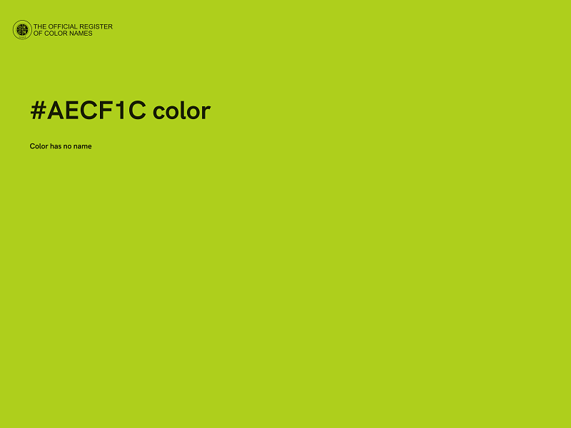 #AECF1C color image