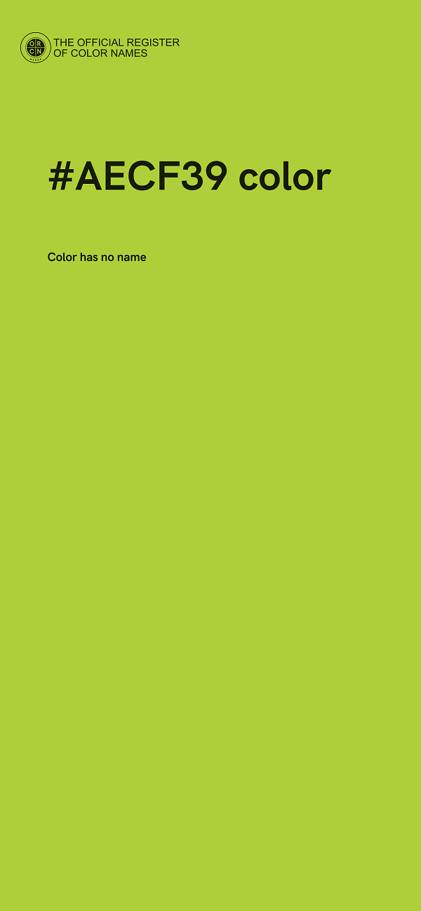 #AECF39 color image