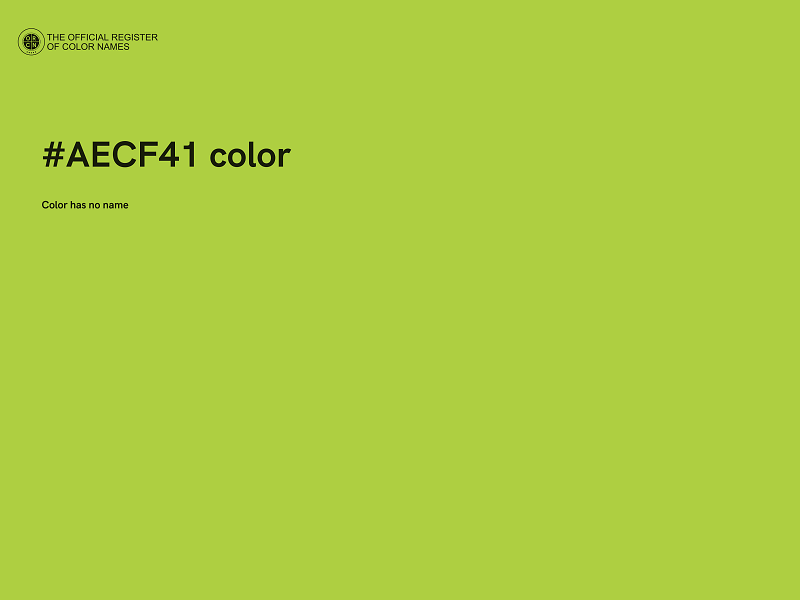 #AECF41 color image