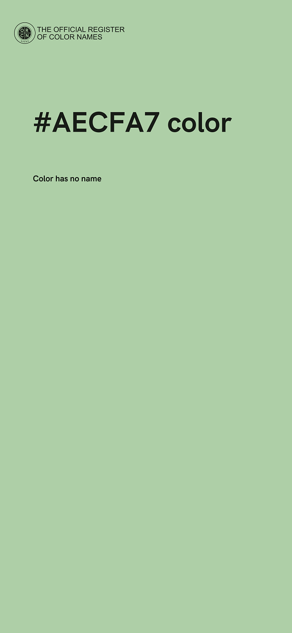 #AECFA7 color image