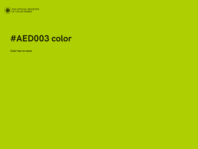 #AED003 color image