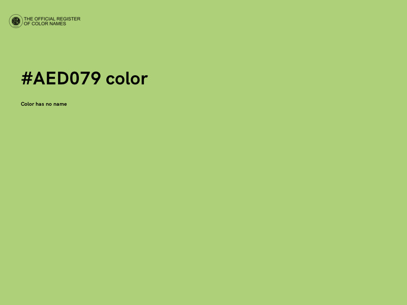 #AED079 color image