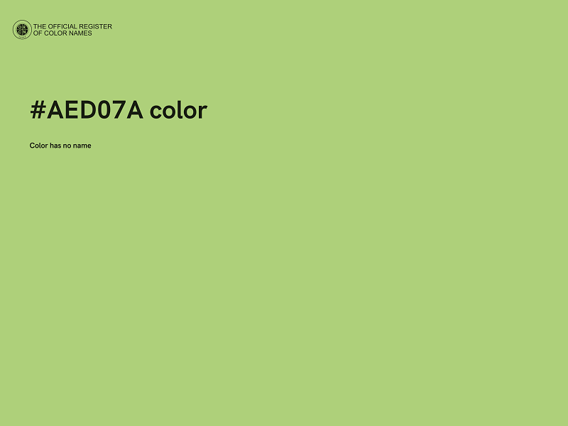 #AED07A color image