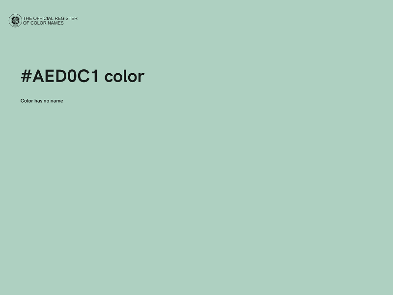 #AED0C1 color image