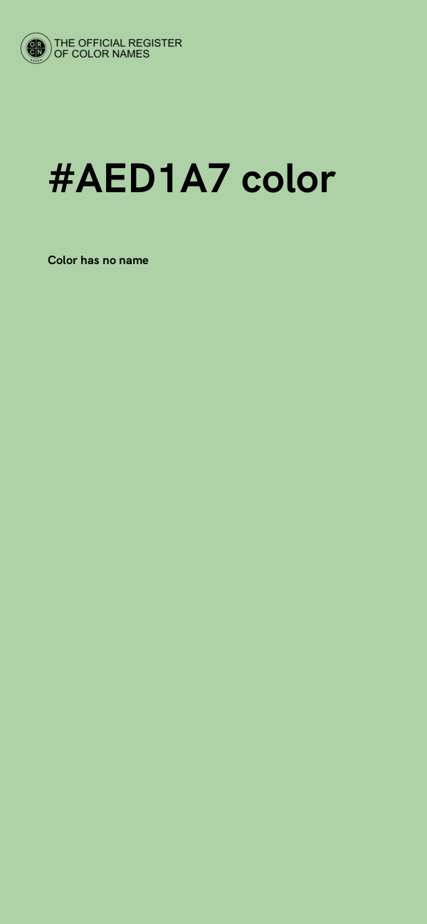 #AED1A7 color image