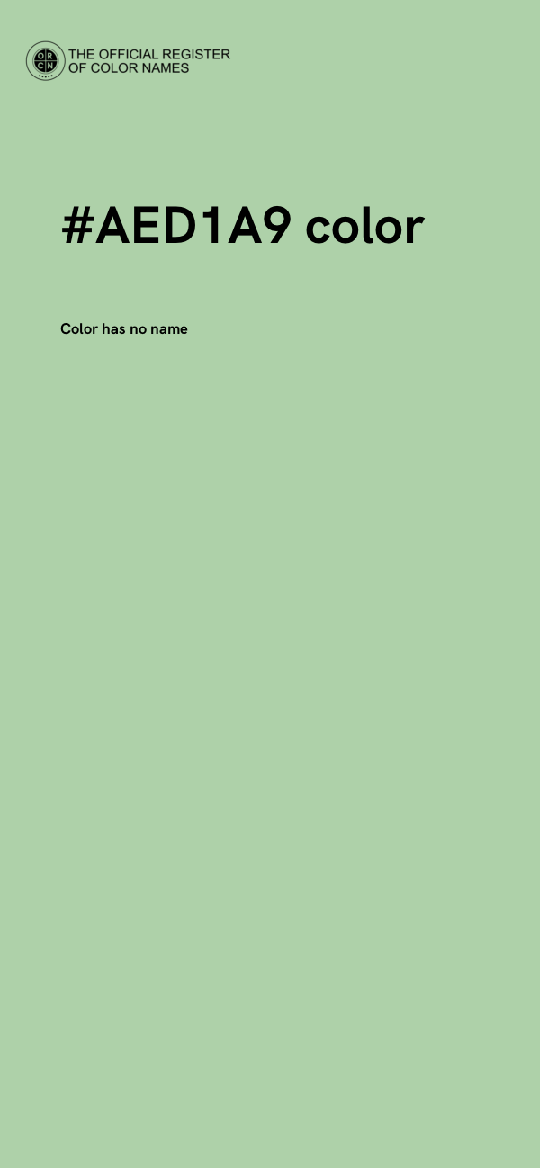 #AED1A9 color image