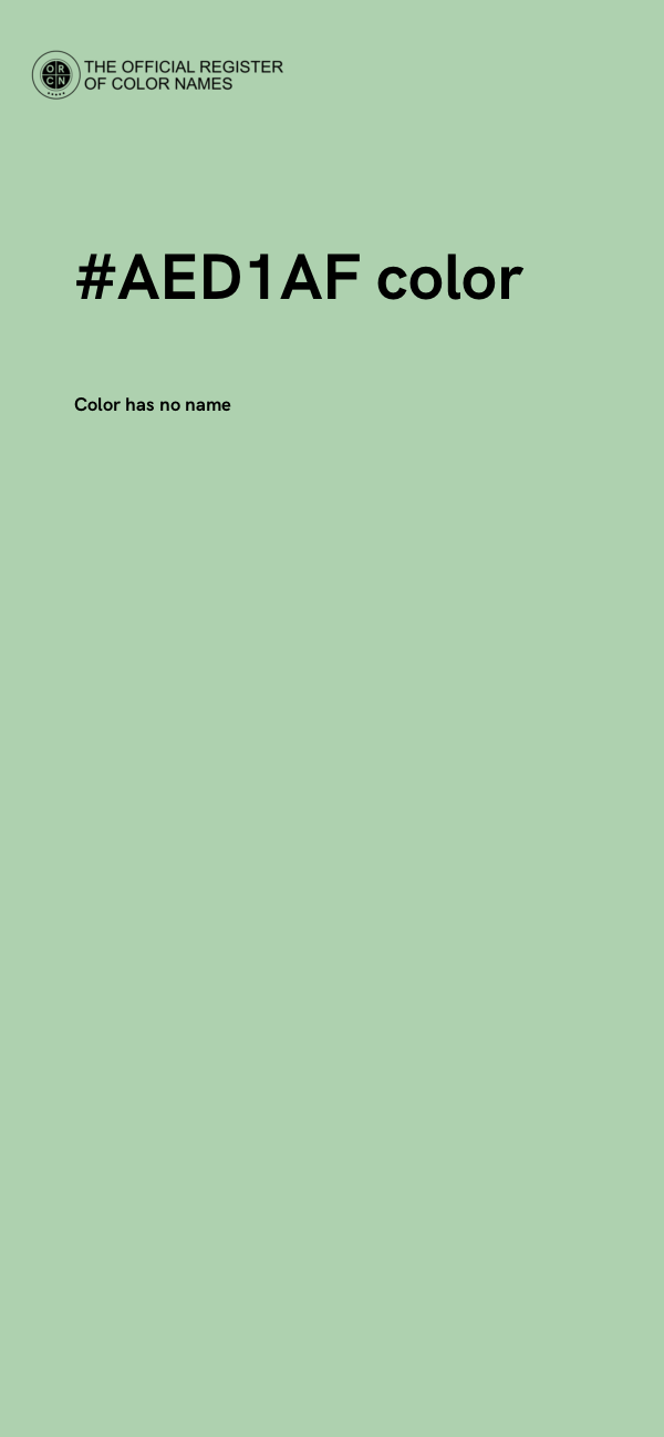 #AED1AF color image