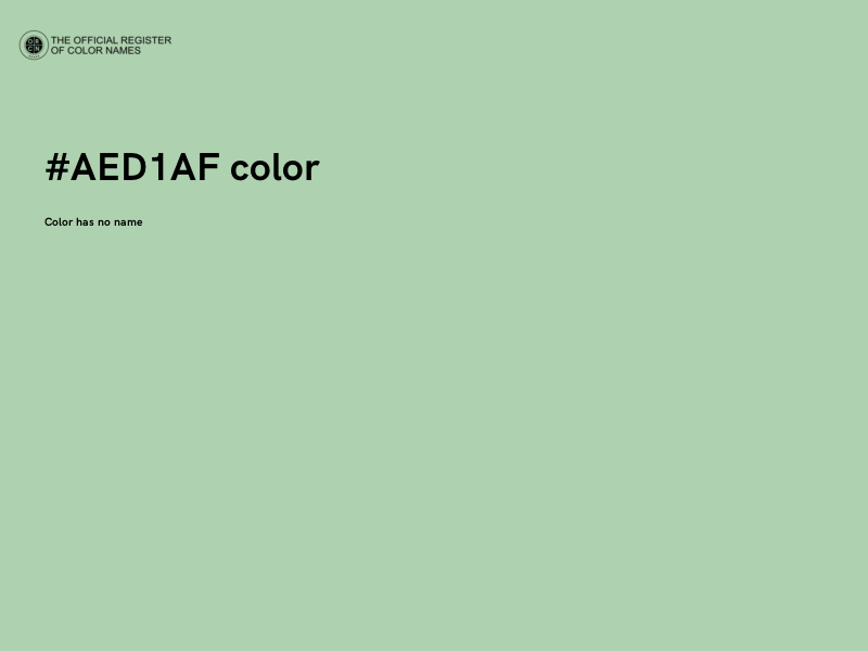 #AED1AF color image