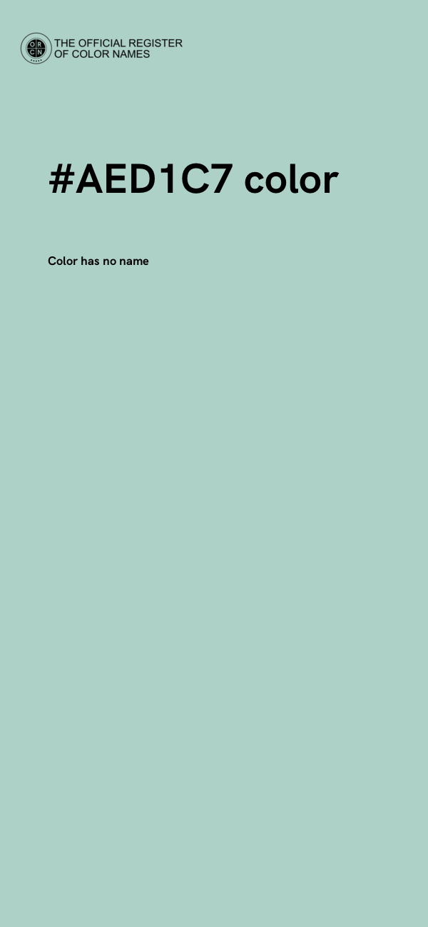 #AED1C7 color image