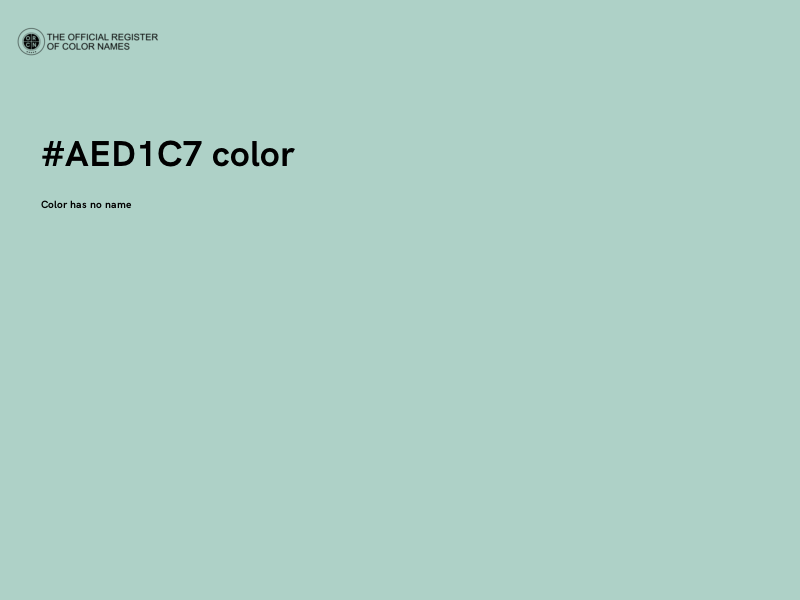 #AED1C7 color image