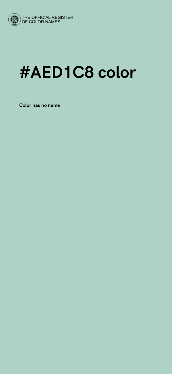 #AED1C8 color image