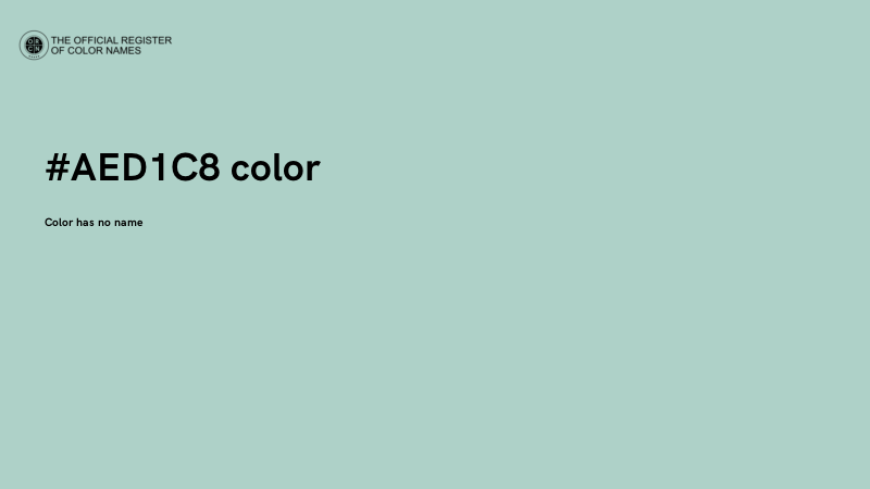 #AED1C8 color image