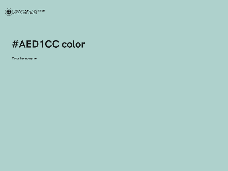 #AED1CC color image