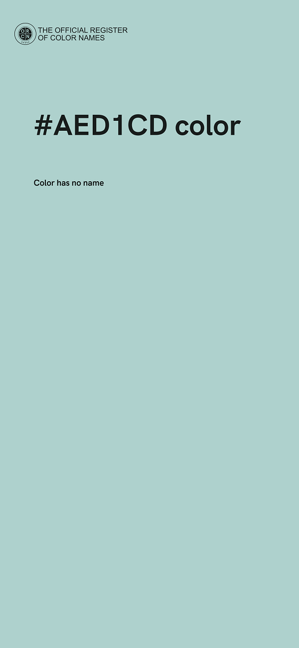 #AED1CD color image