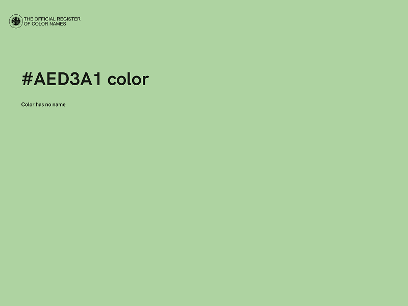 #AED3A1 color image