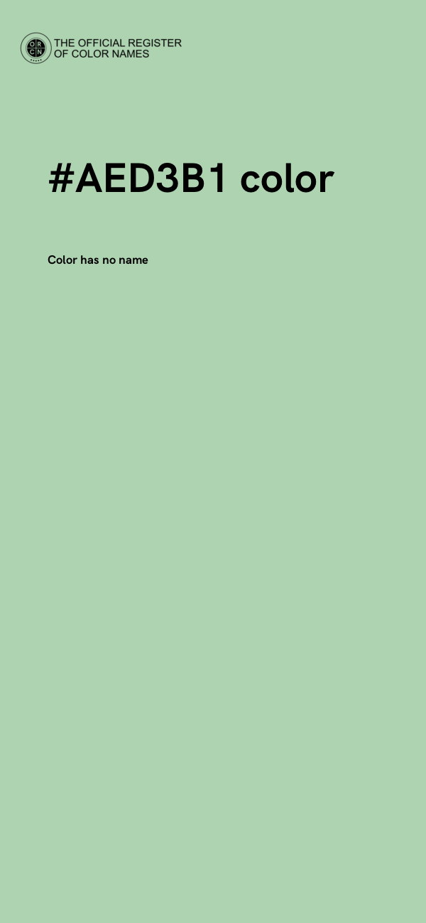 #AED3B1 color image