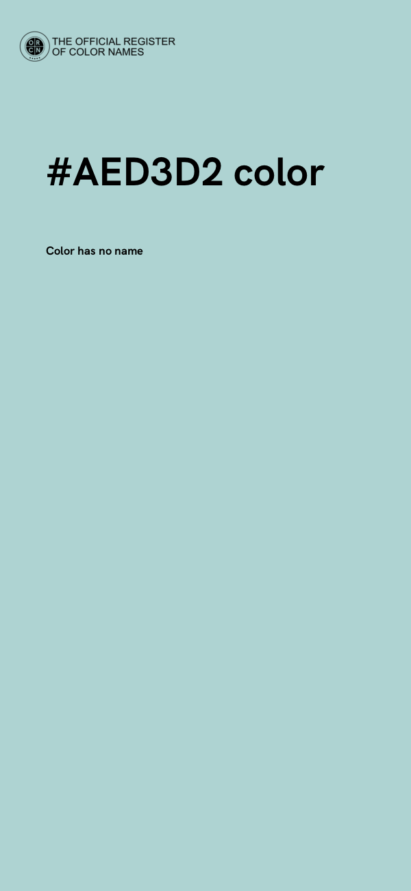 #AED3D2 color image