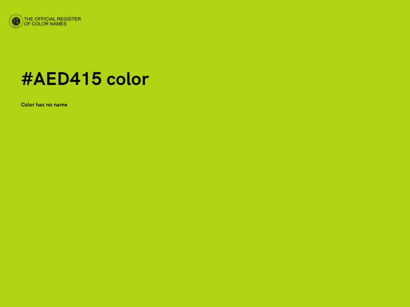 #AED415 color image