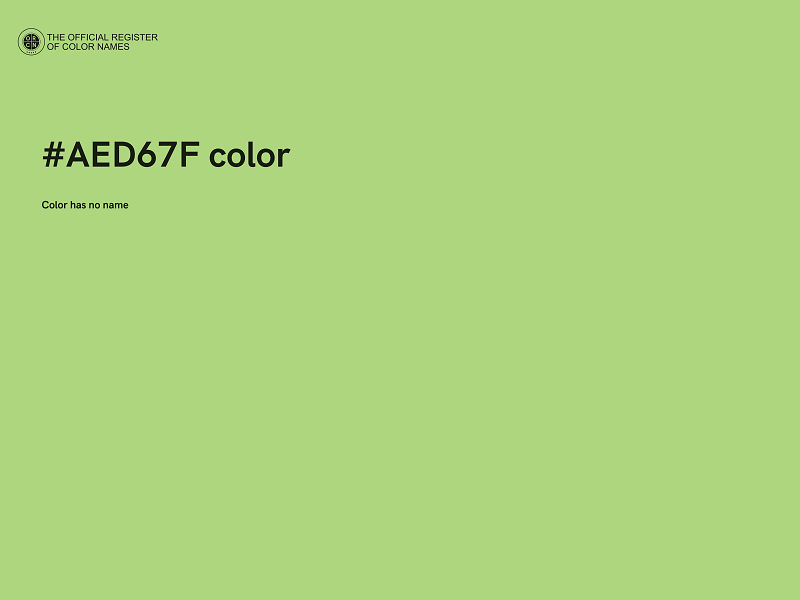 #AED67F color image