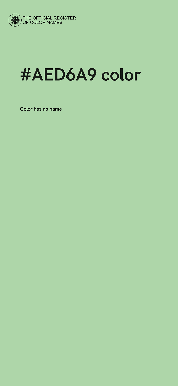 #AED6A9 color image
