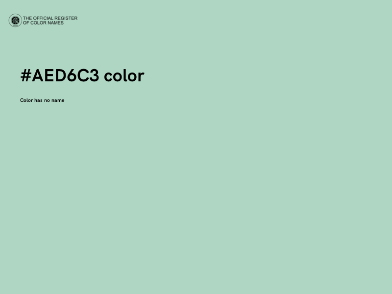 #AED6C3 color image