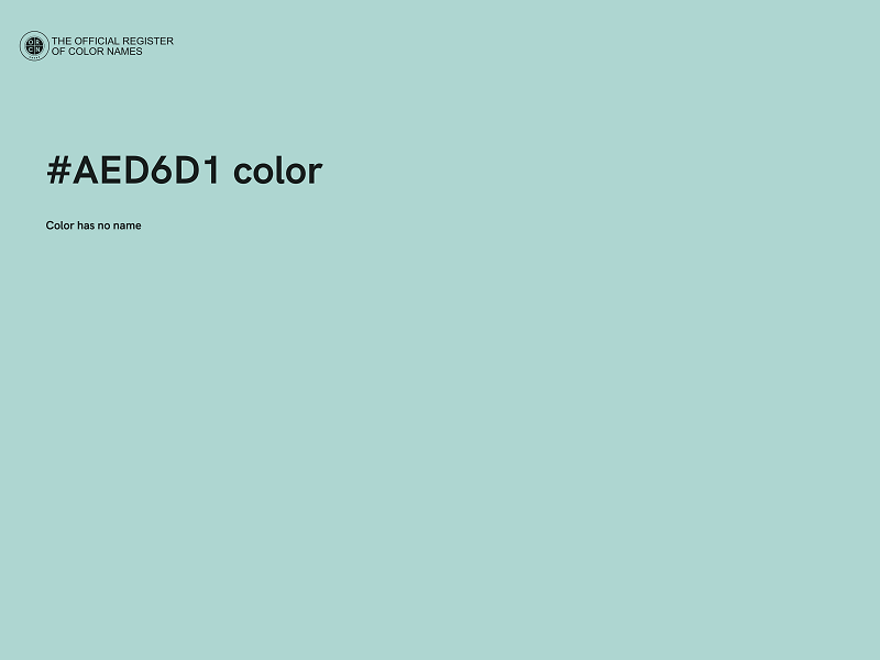 #AED6D1 color image