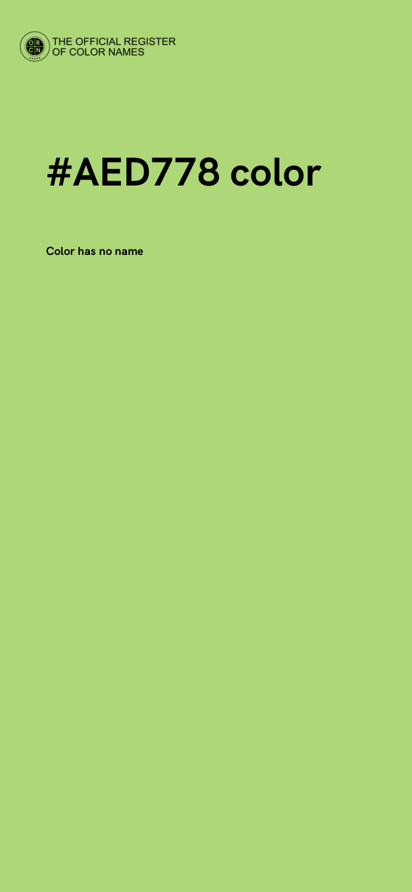 #AED778 color image