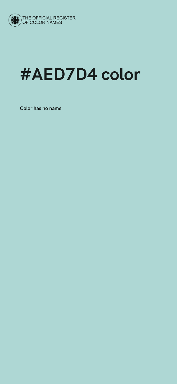 #AED7D4 color image